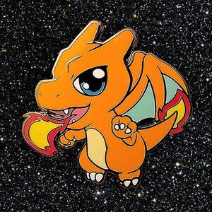 Chibi Kawaii Charizard Pin – Cute Hard Enamel for Pokémon Fans & Collectors